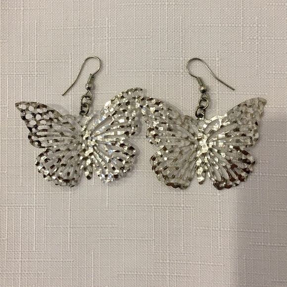 Cost Plus World Market Jewelry - Silver Tone 🧿Butterfly Earrings from World Market